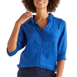 Boden 100% Linen Button Down Shirt
